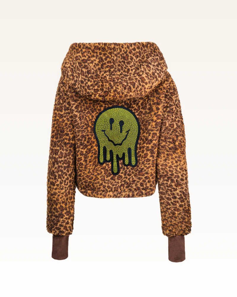 Bedazzled Melting Smiley Face Cropped Lounger - Image 5