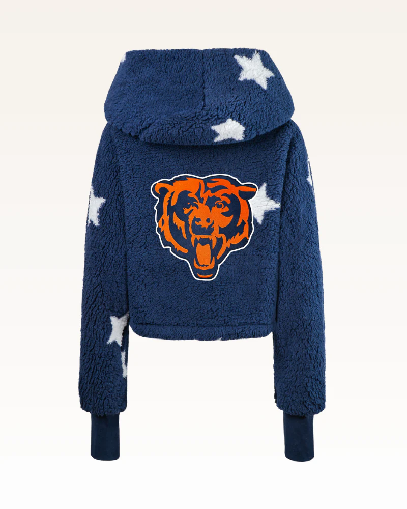 Chicago Bears Cropped Sherpa Lounger Jacket - Image 4