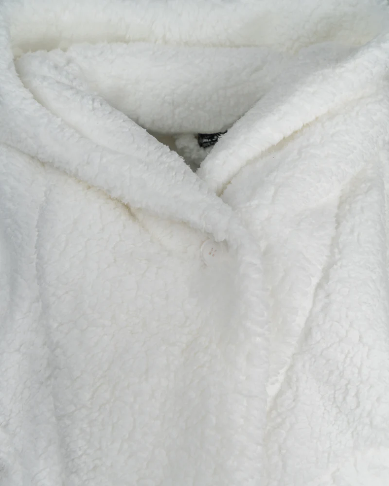 Classic Cropped Sherpa Lounger Jacket - Image 6