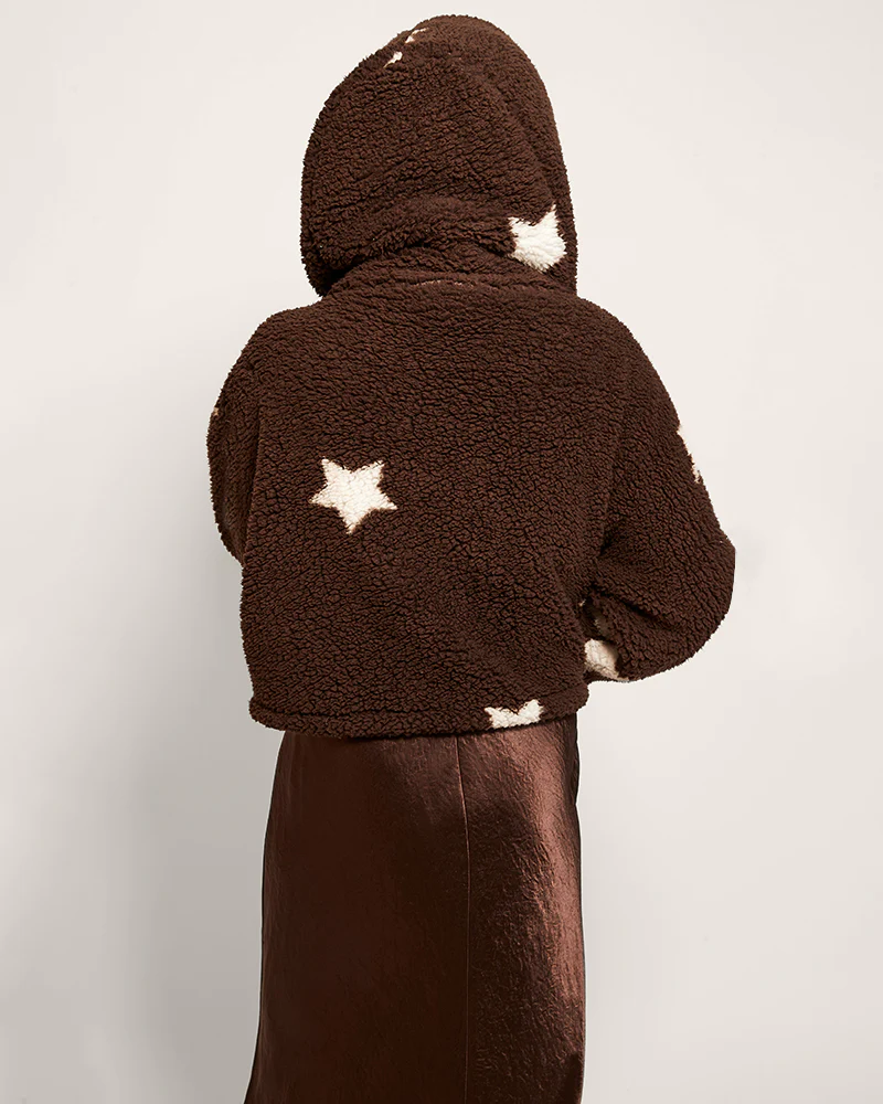 Classic Cropped Sherpa Lounger Jacket - Image 5