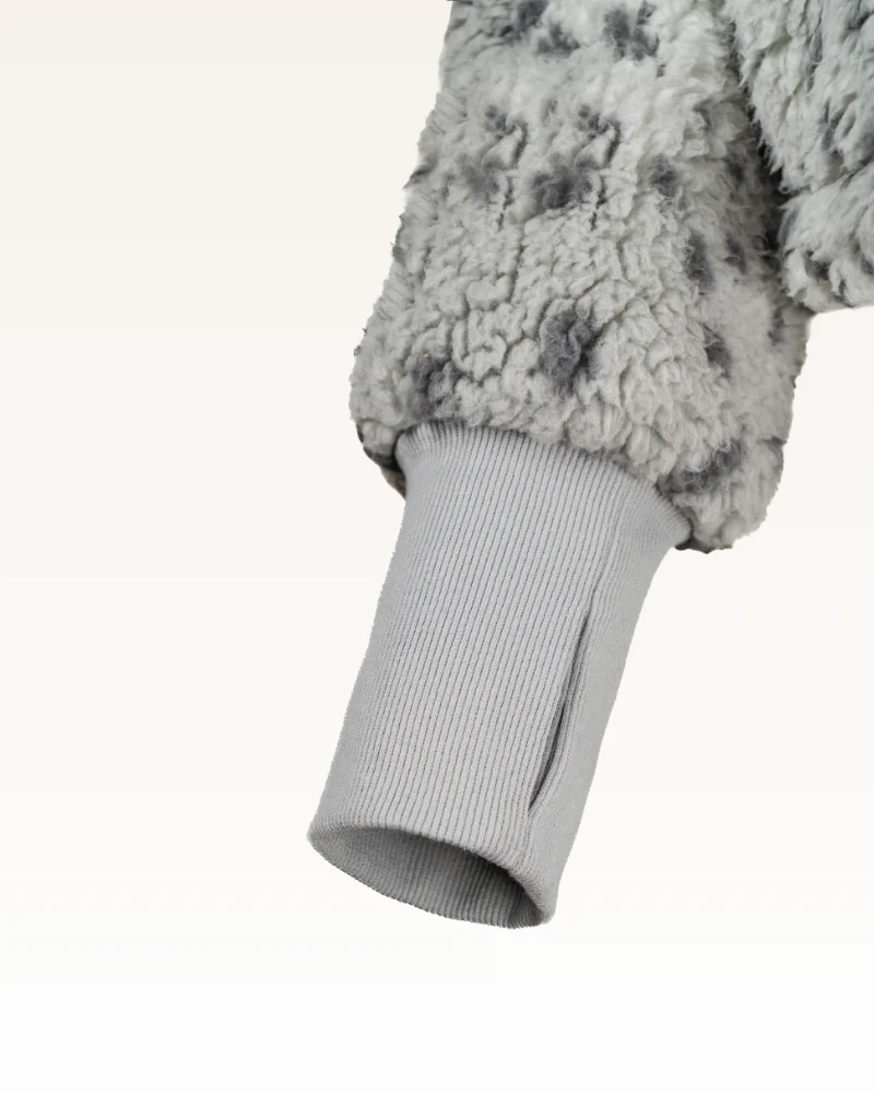 Classic Cropped Sherpa Lounger Jacket - Image 9