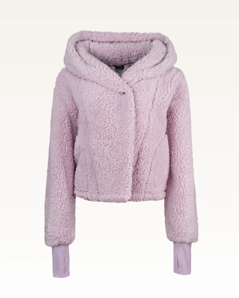Classic Cropped Sherpa Lounger Jacket - Image 6
