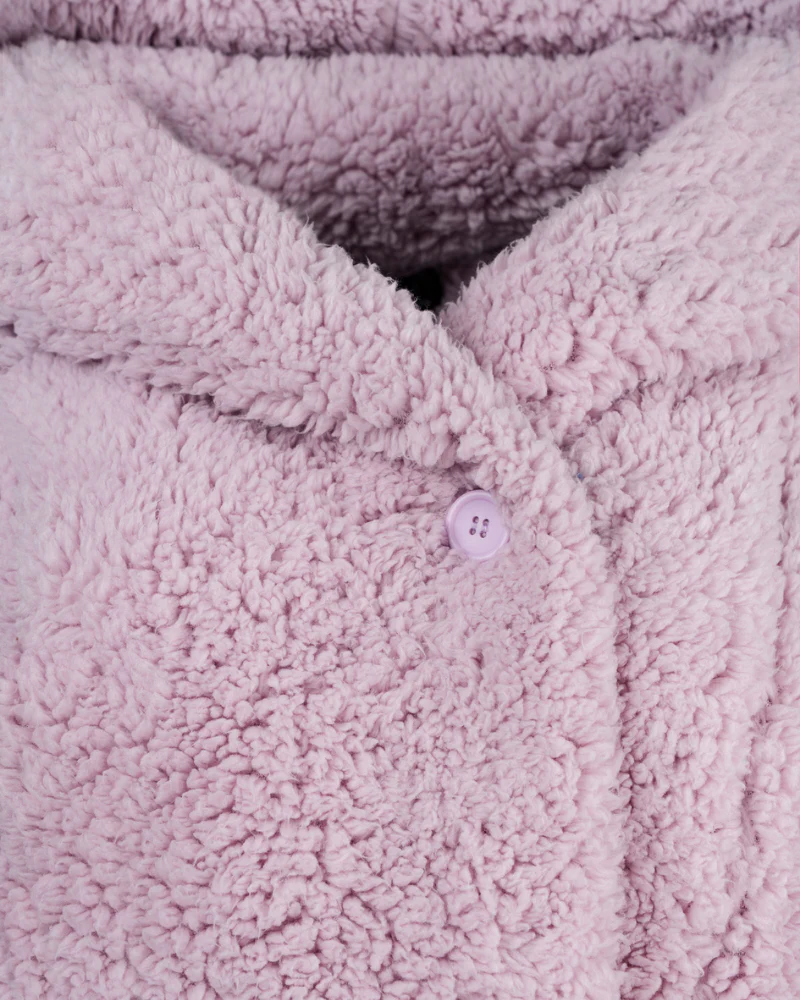 Classic Cropped Sherpa Lounger Jacket - Image 7