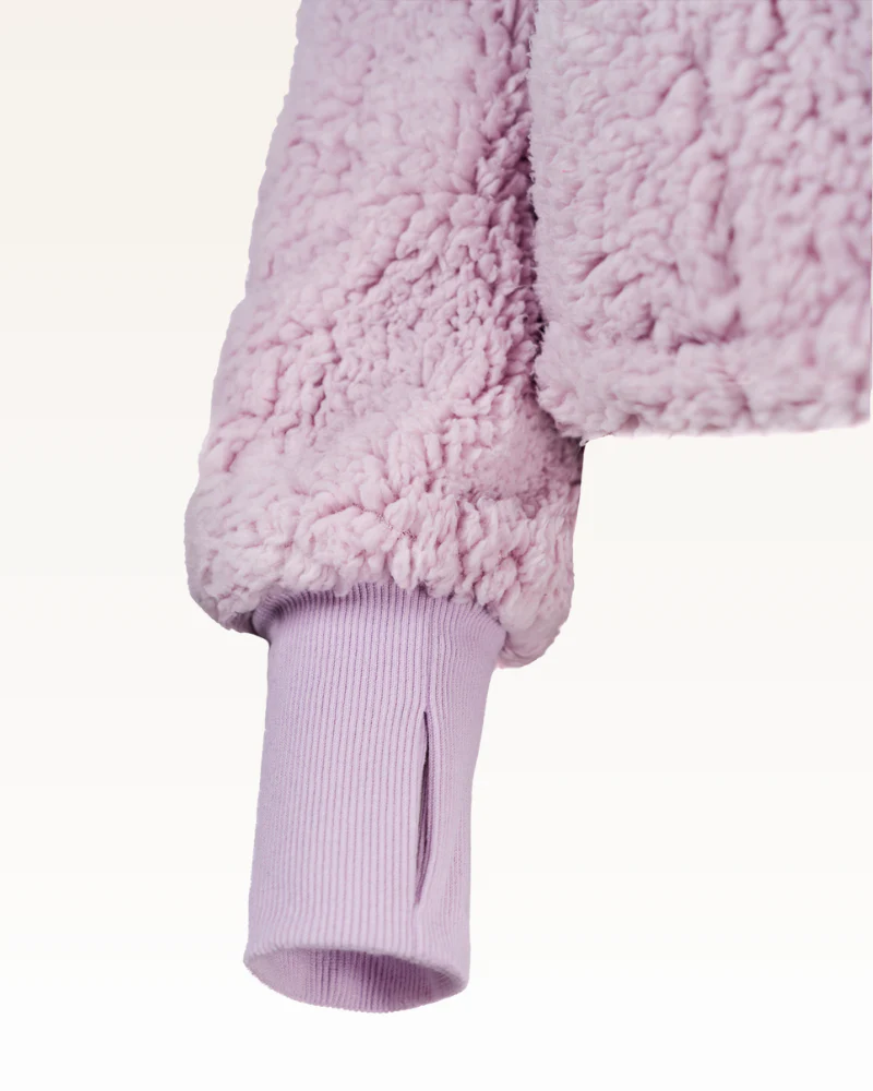 Classic Cropped Sherpa Lounger Jacket - Image 8