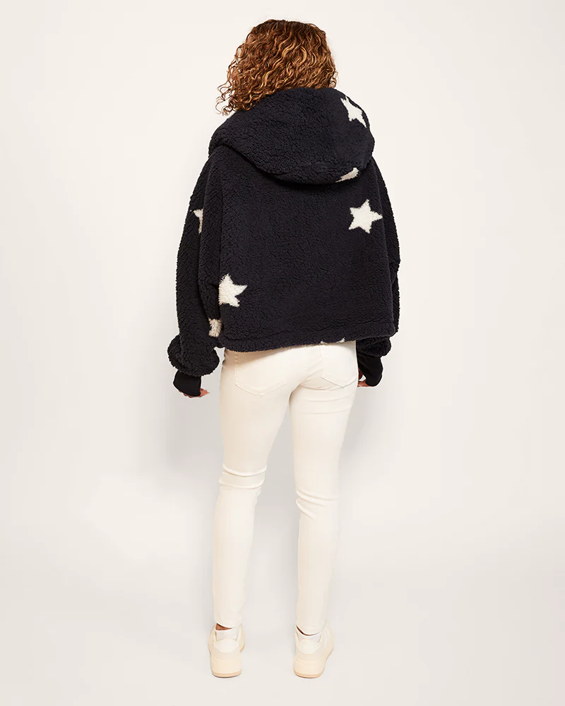 Classic Cropped Sherpa Lounger Jacket - Image 5