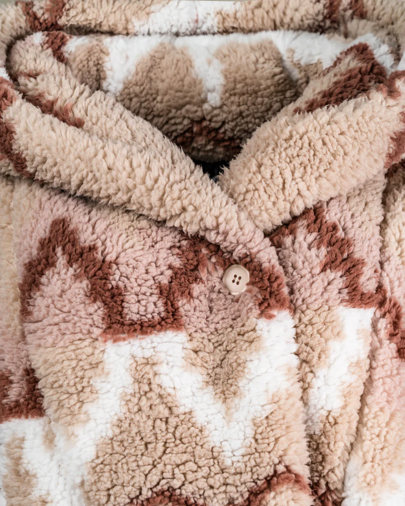 Classic Cropped Sherpa Lounger Jacket - Image 6