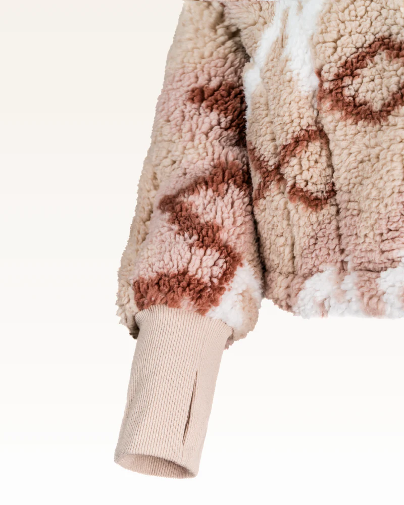 Classic Cropped Sherpa Lounger Jacket - Image 7