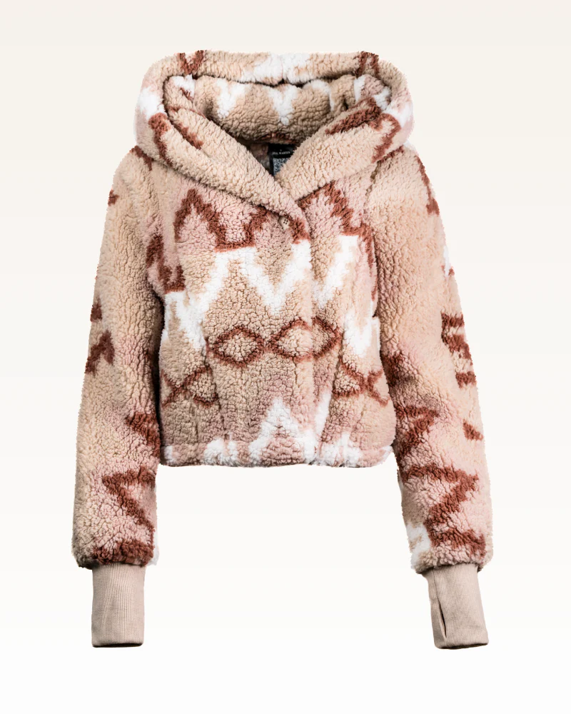 Classic Cropped Sherpa Lounger Jacket - Image 8