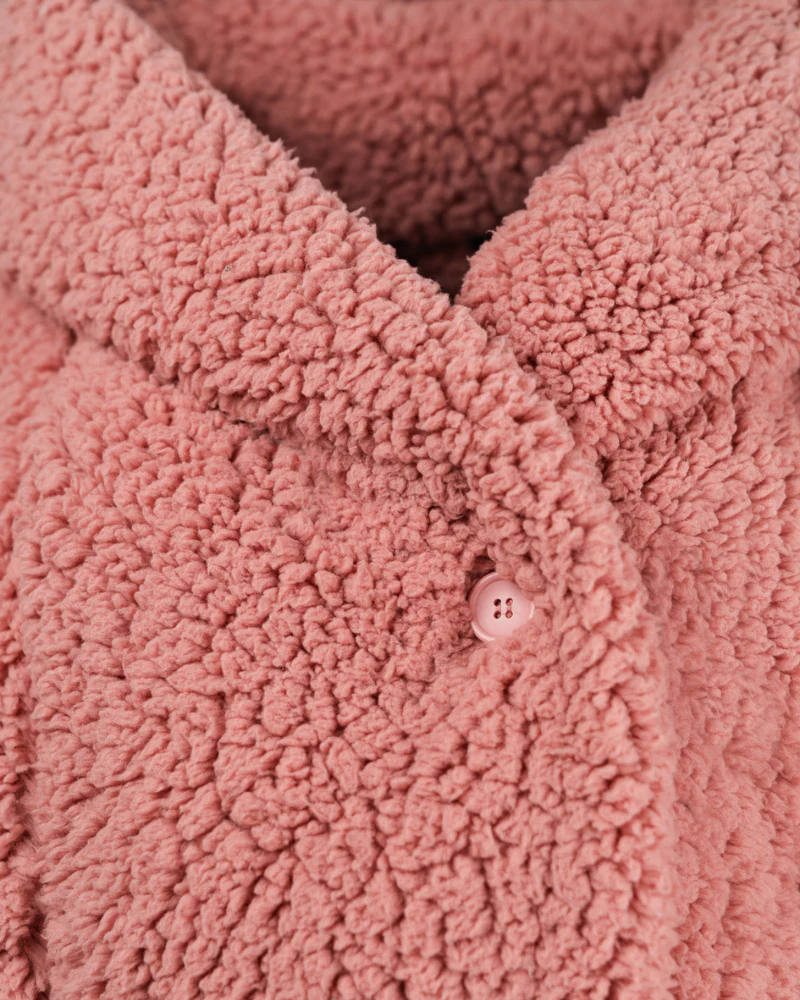 Classic Cropped Sherpa Lounger Jacket - Image 6