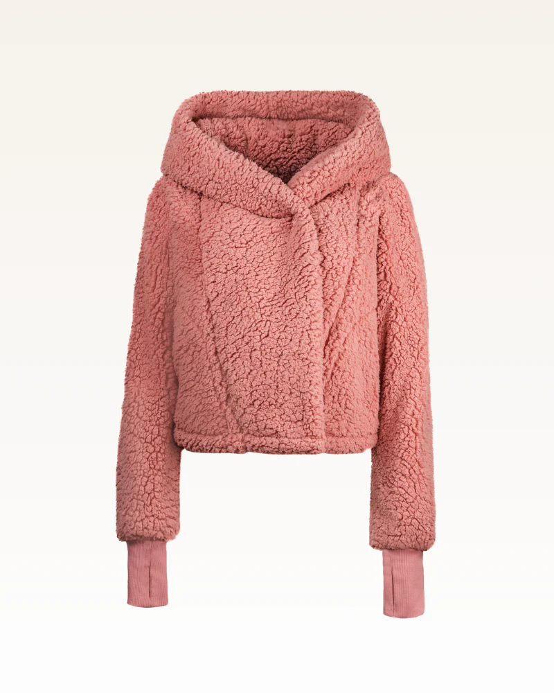 Classic Cropped Sherpa Lounger Jacket - Image 8