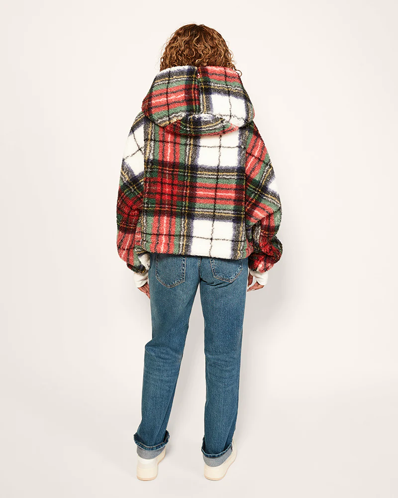 Classic Cropped Sherpa Lounger Jacket - Image 5