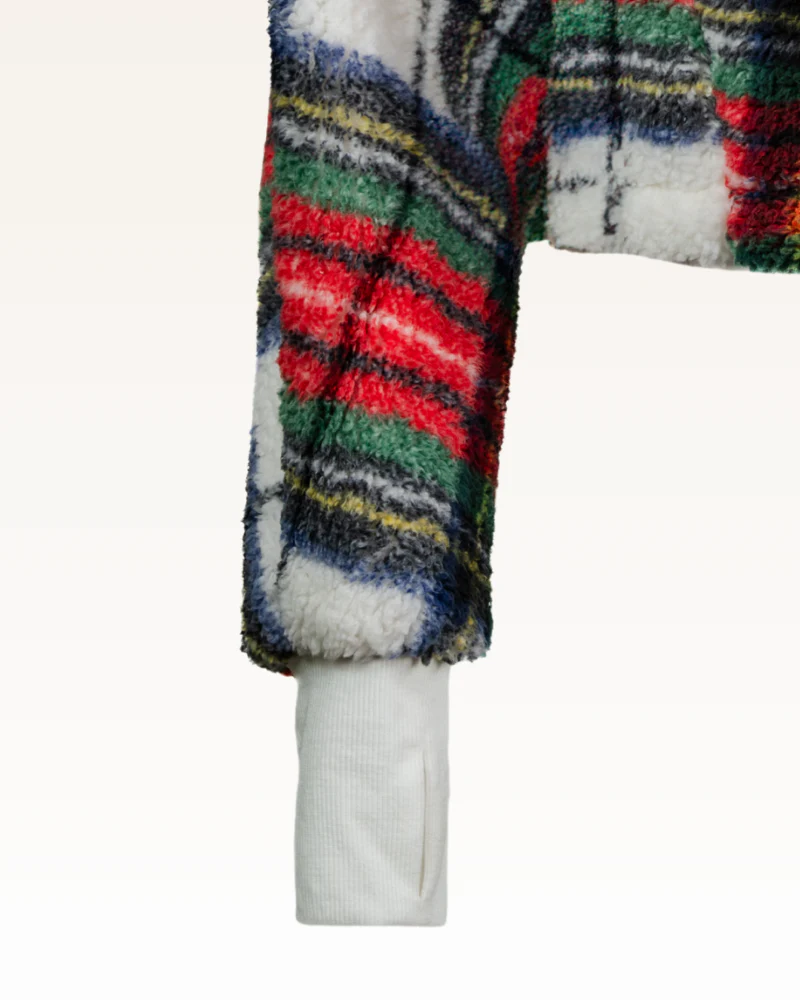 Classic Cropped Sherpa Lounger Jacket - Image 9