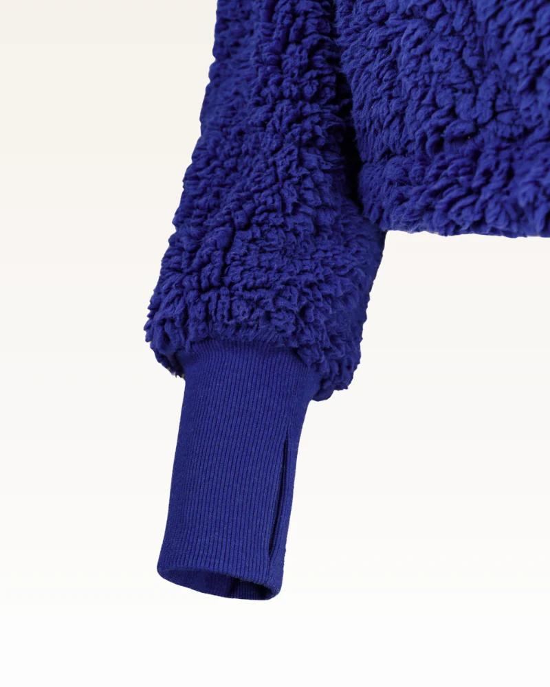 Classic Cropped Sherpa Lounger Jacket - Image 5