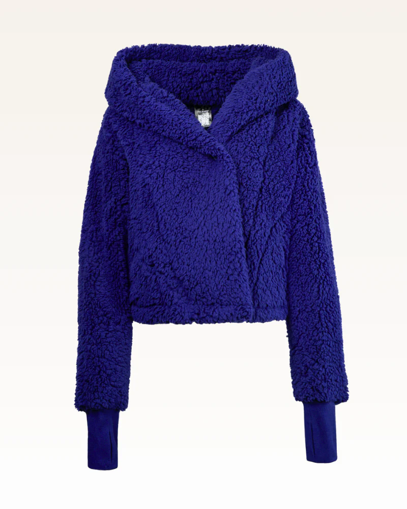 Classic Cropped Sherpa Lounger Jacket - Image 6