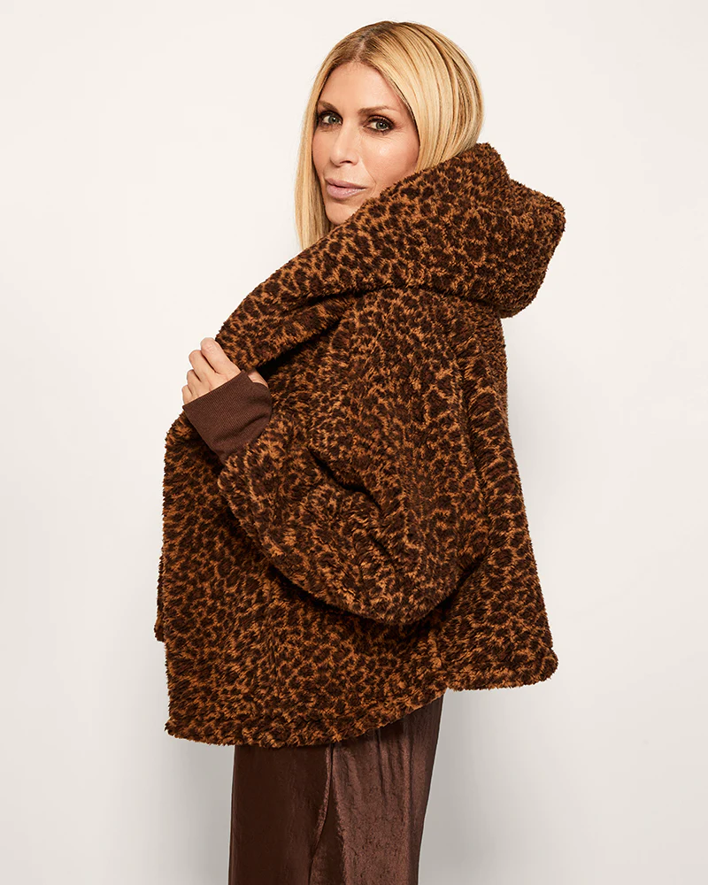 Classic Cropped Sherpa Lounger Jacket - Image 4