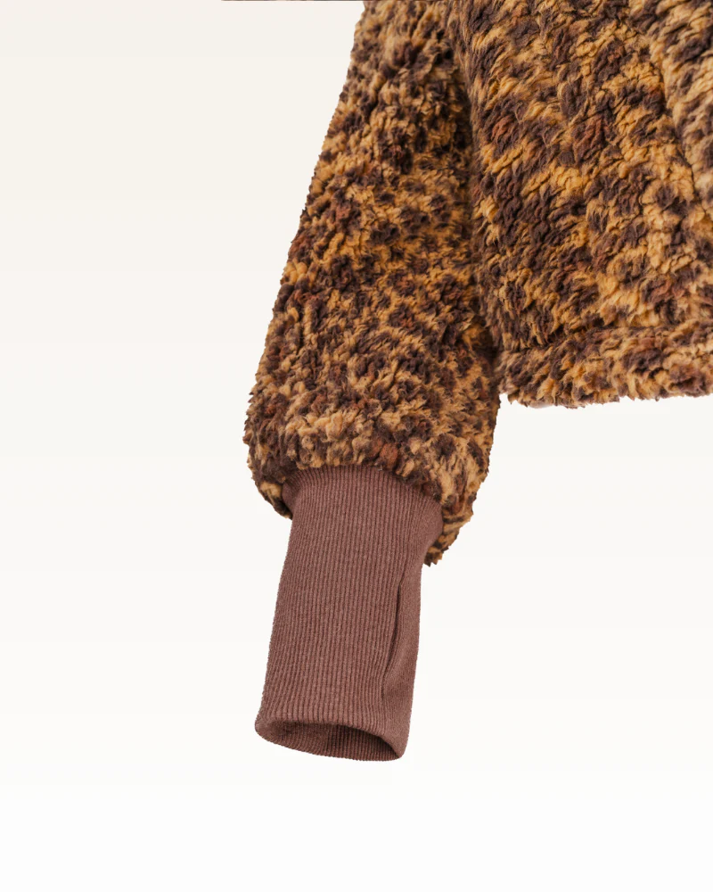 Classic Cropped Sherpa Lounger Jacket - Image 6