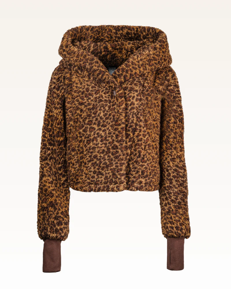 Classic Cropped Sherpa Lounger Jacket - Image 7