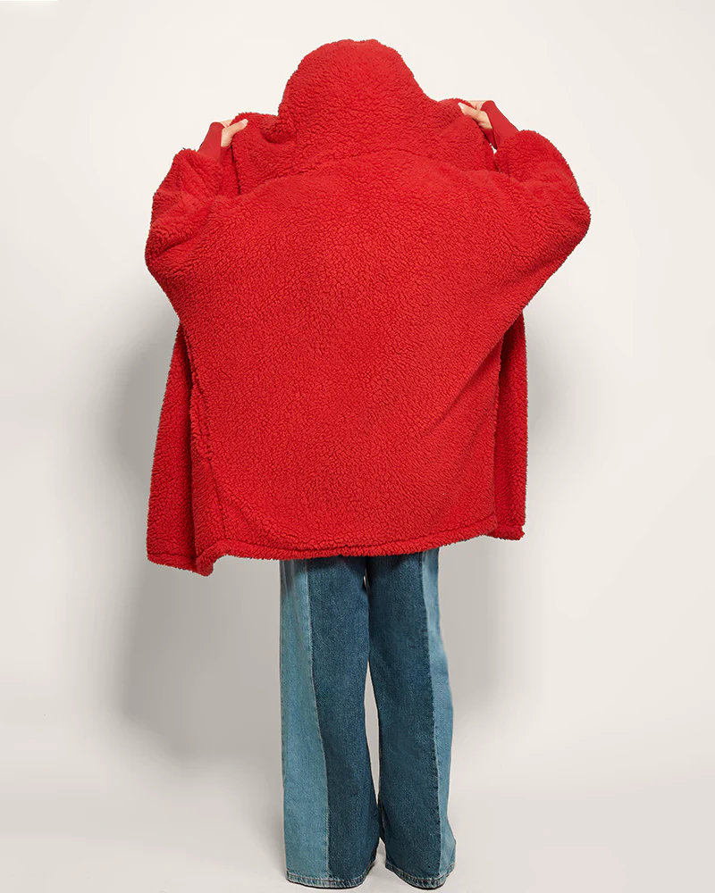 Classic Unisex Sherpa Lounger Jacket - Image 3