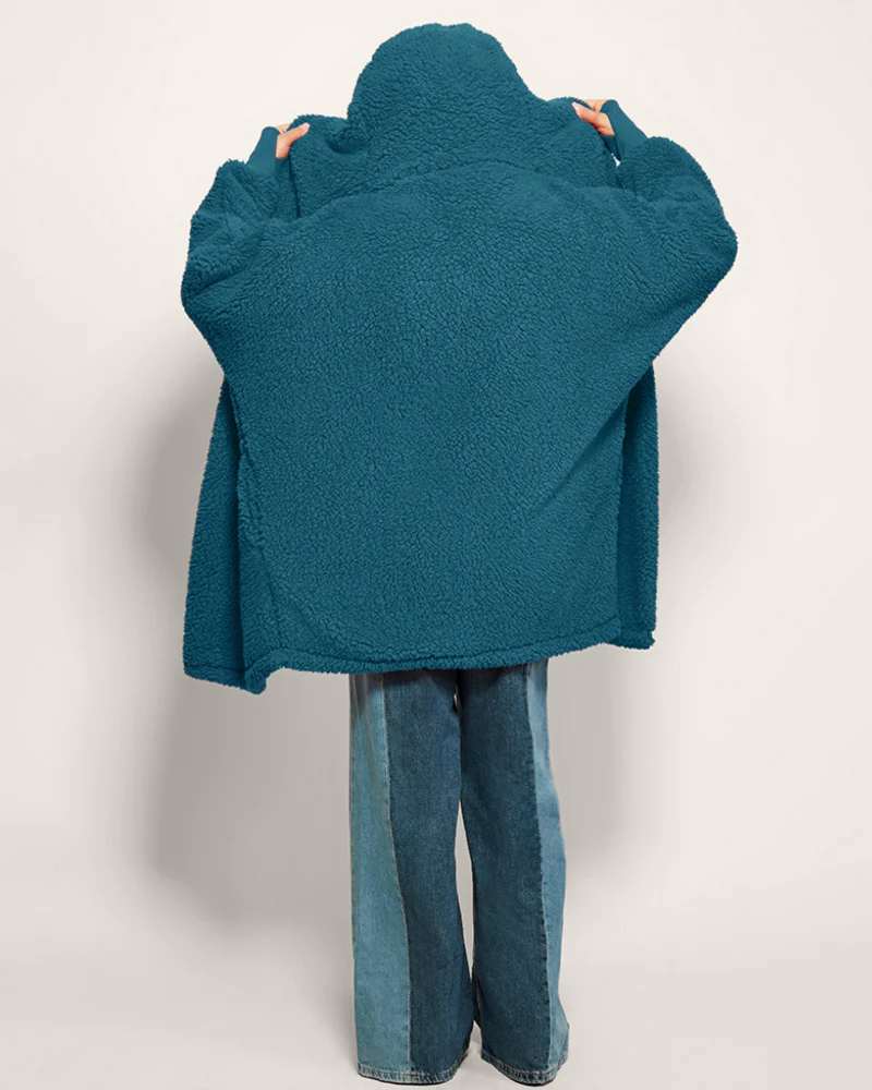 Classic Unisex Sherpa Lounger Jacket - Image 3