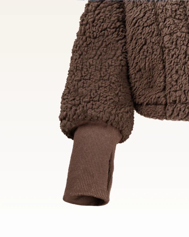 San Francisco 49ers Cropped Sherpa Lounger Jacket - Image 7