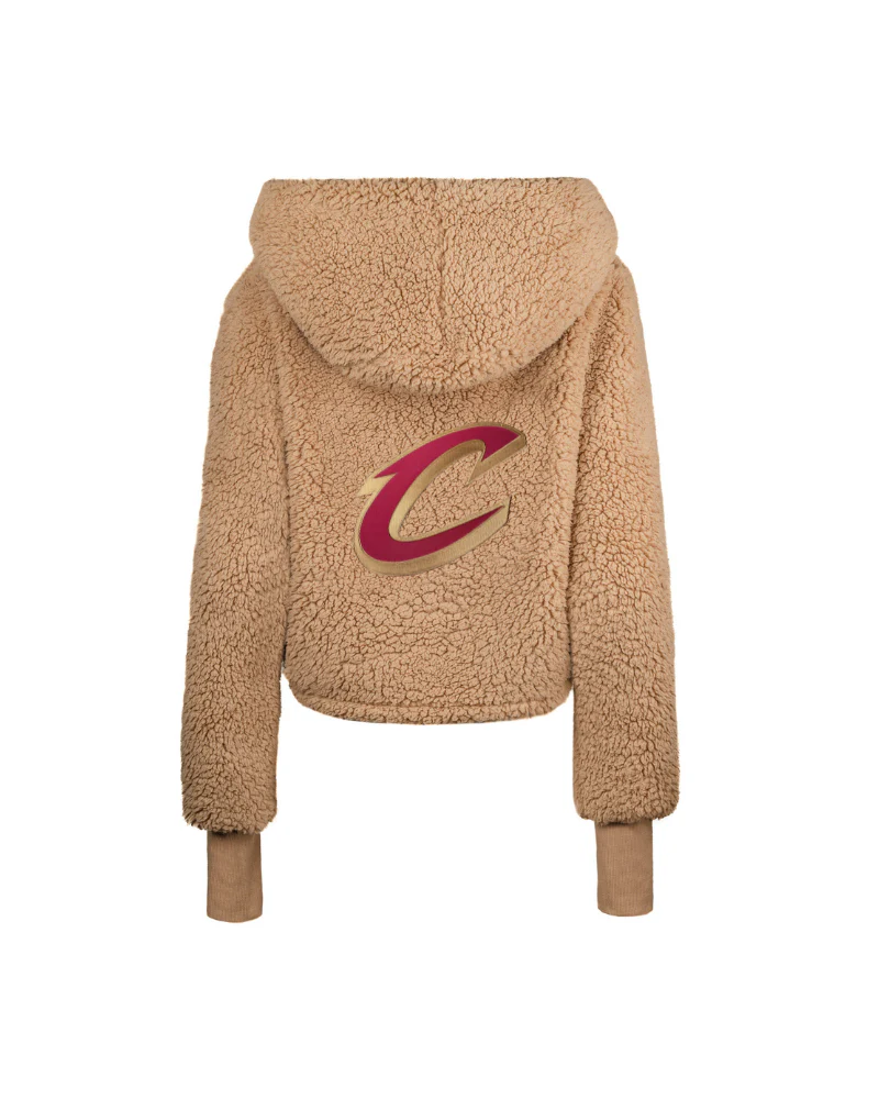 Cleveland Cavaliers Cropped Sherpa Lounger Jacket - Image 2