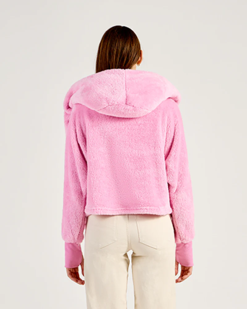 The Cropped Luxe Lounger Lite Jacket - Bubblegum Pink - Image 4