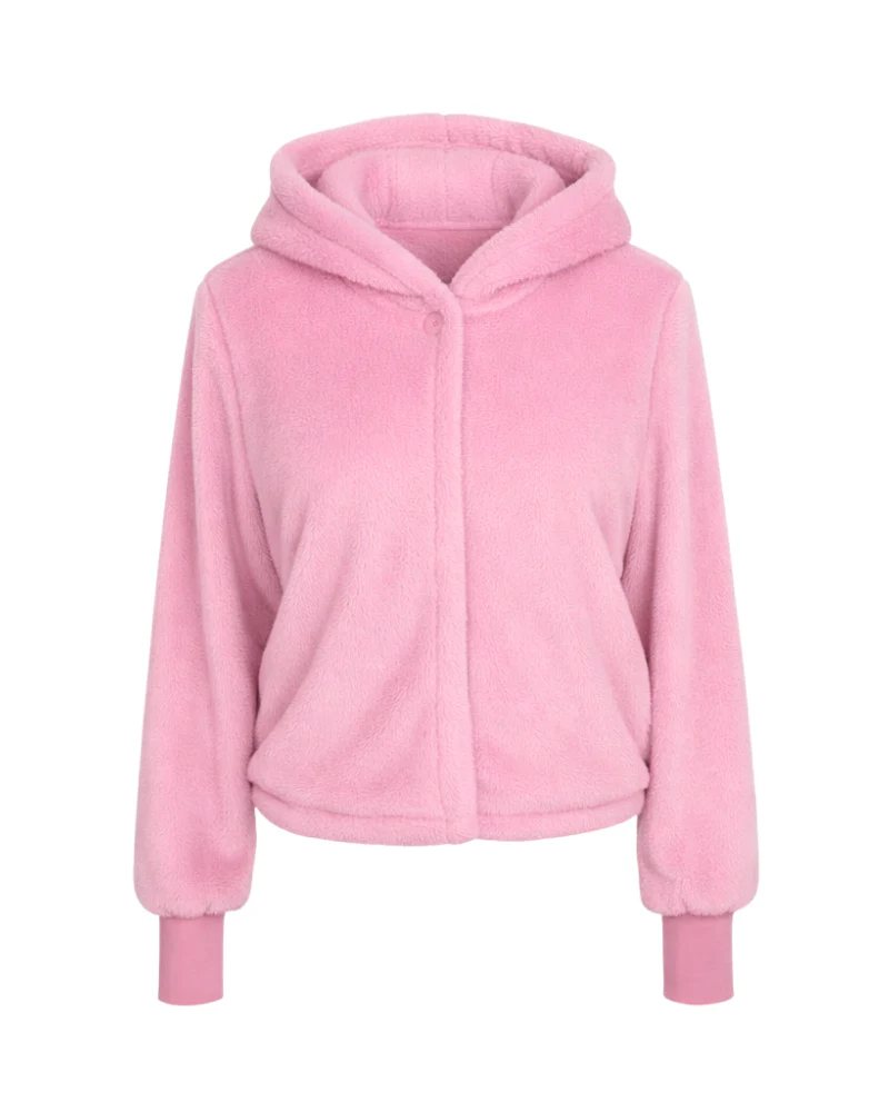 The Cropped Luxe Lounger Lite Jacket - Bubblegum Pink - Image 5