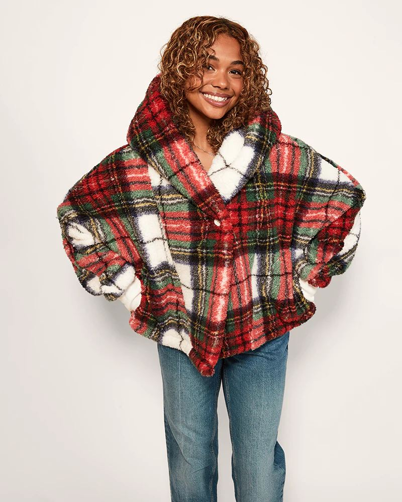 Classic Cropped Sherpa Lounger Jacket - Image 3