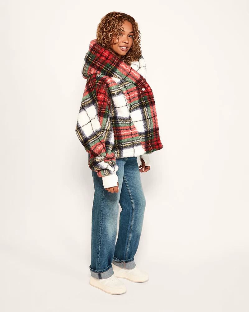 Classic Cropped Sherpa Lounger Jacket - Image 4