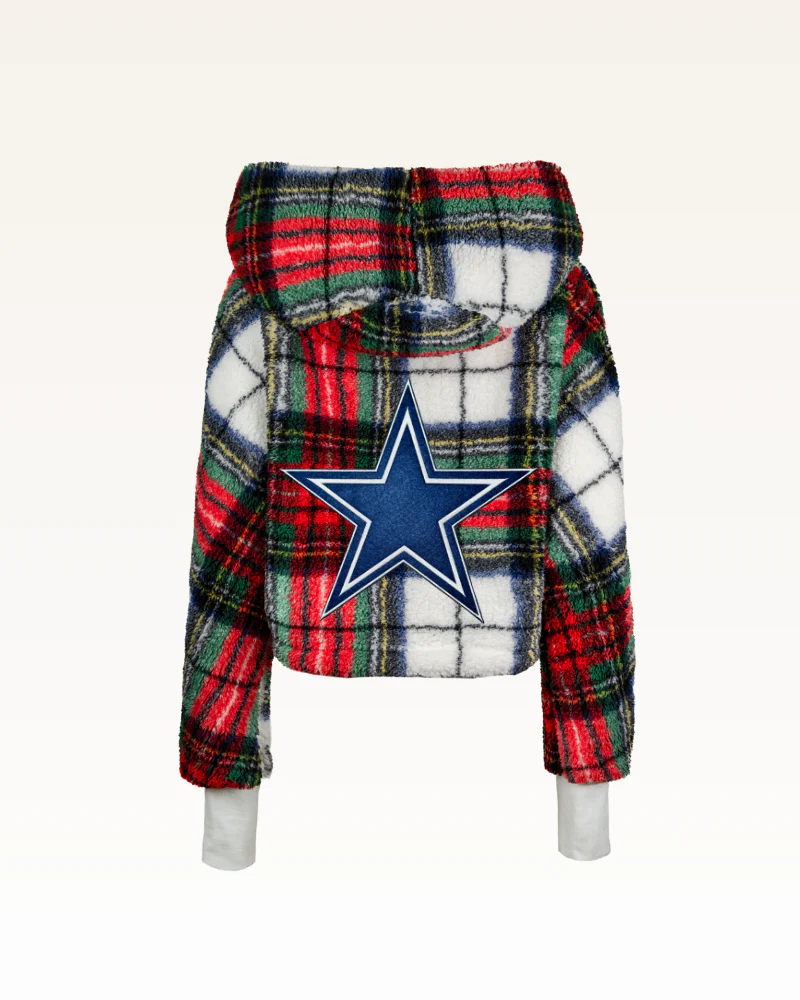 Dallas Cowboys Cropped Sherpa Lounger Jacket - Image 7
