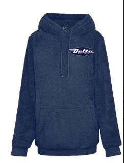 Delta Chenille Logo Unisex Sherpa Hoodie