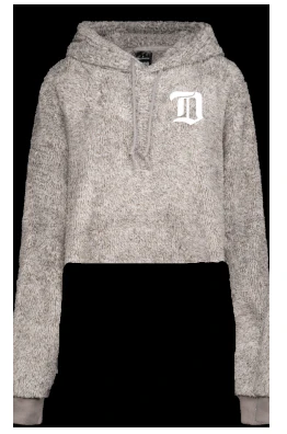 Detroit Red Wings Logo Cropped Sherpa Hoodie