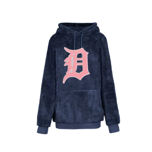 Detroit Tigers Hoodie (Pink Chenille Patch, Front)