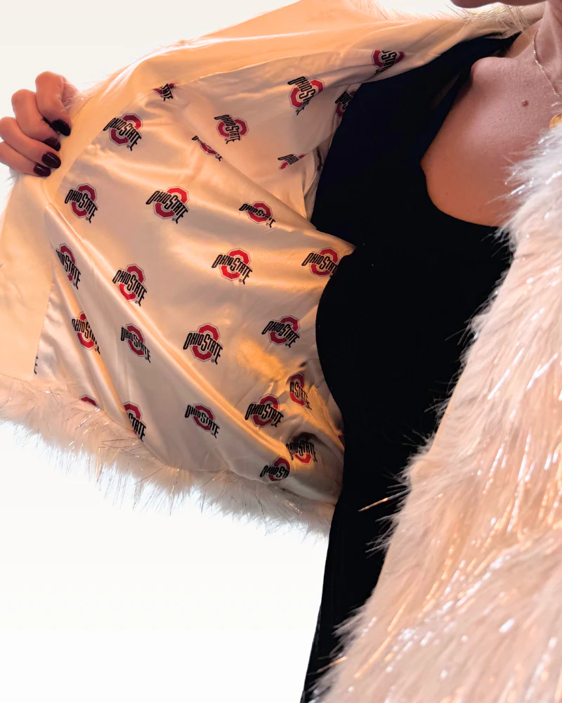 Ohio State Faux Fur Jacket - Image 3