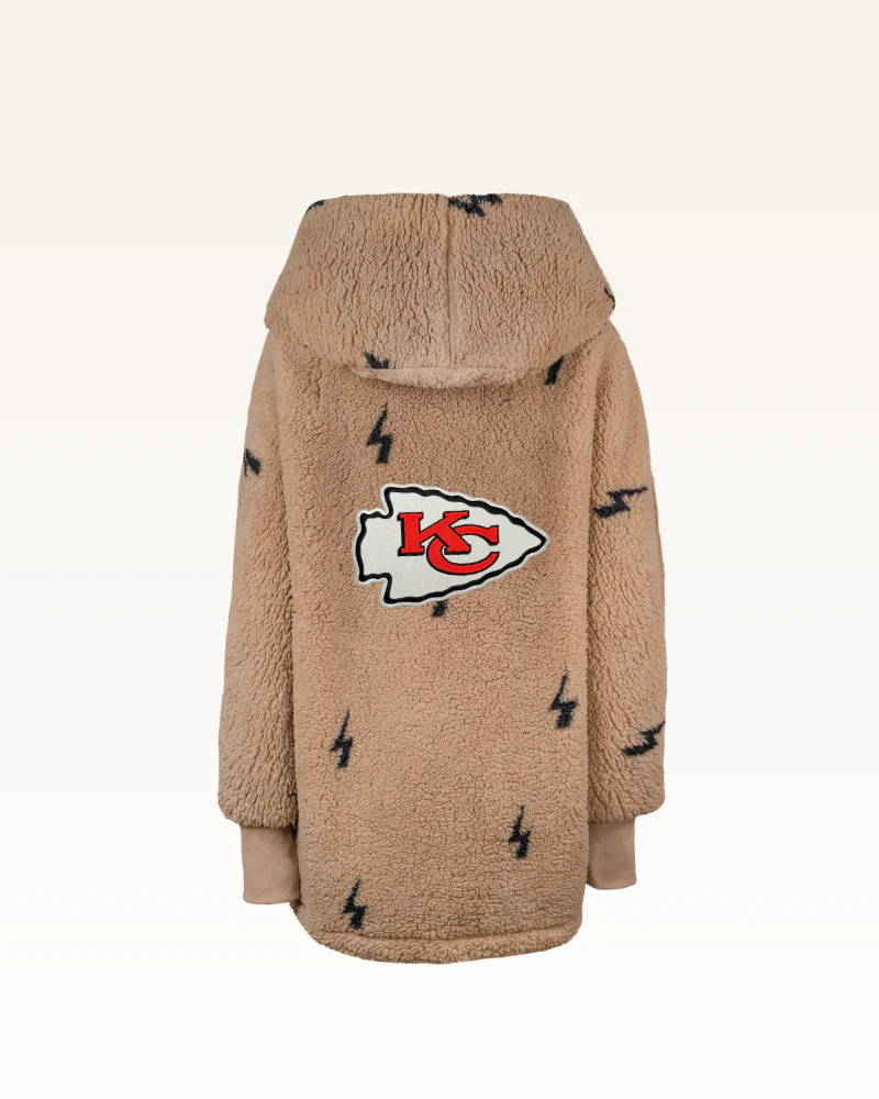 Kansas City Chiefs Sherpa Lounger Jacket - Image 5