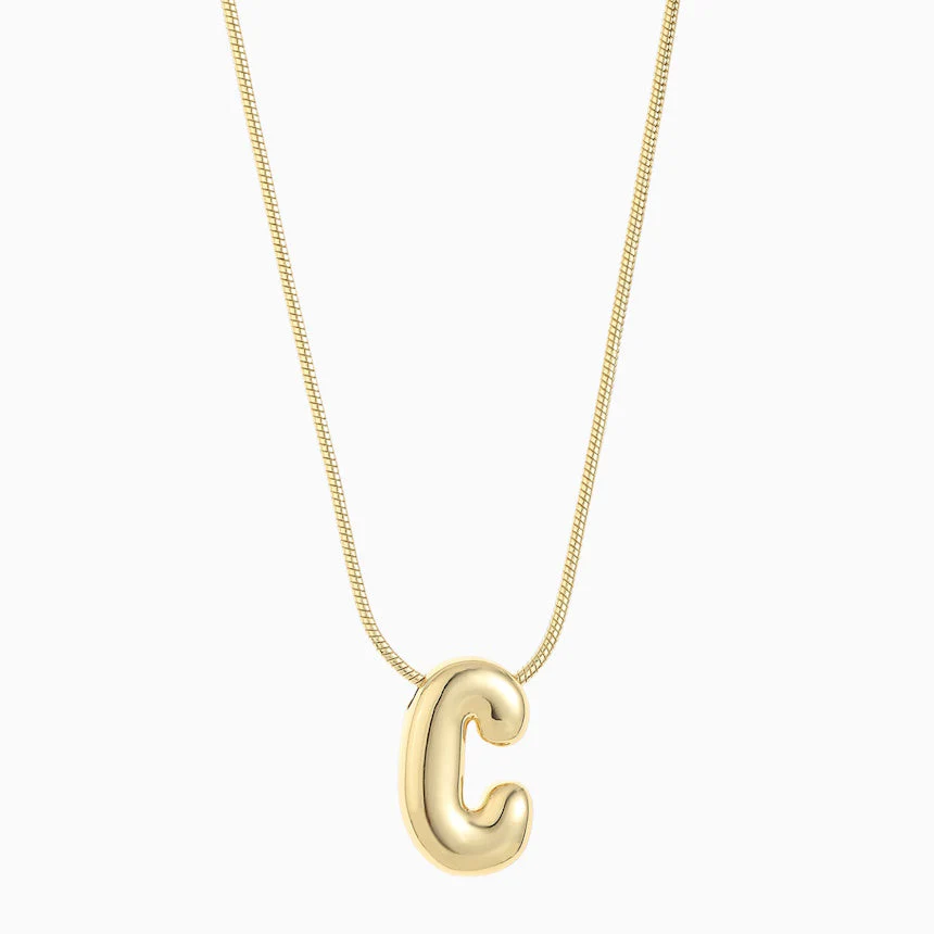 Leo & Luca by Hara Large Balloon Initial Necklace - Image 10