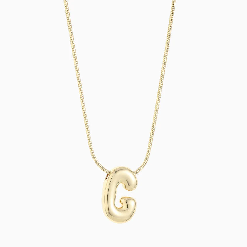 Leo & Luca by Hara Large Balloon Initial Necklace - Image 14