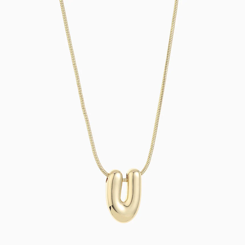 Leo & Luca by Hara Large Balloon Initial Necklace - Image 28