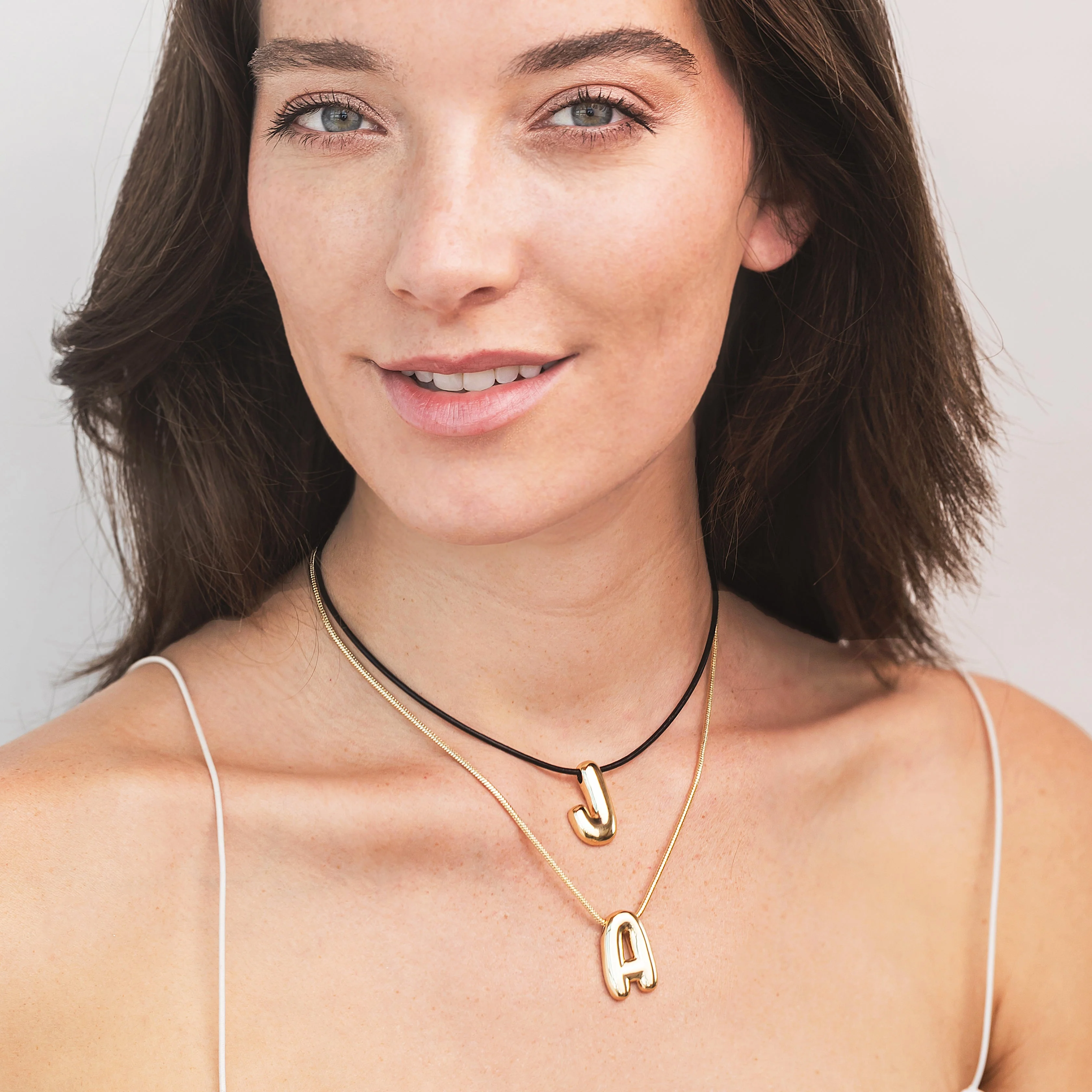 Leo & Luca by Hara Large Balloon Initial Necklace - Image 4