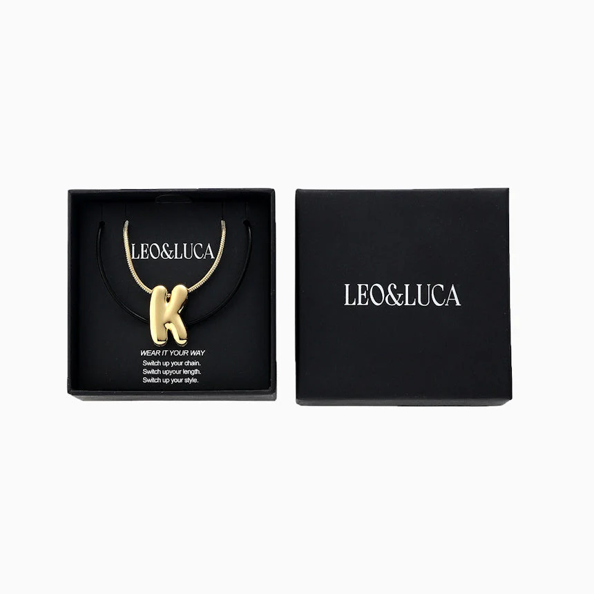 Leo & Luca by Hara Large Balloon Initial Necklace - Image 7