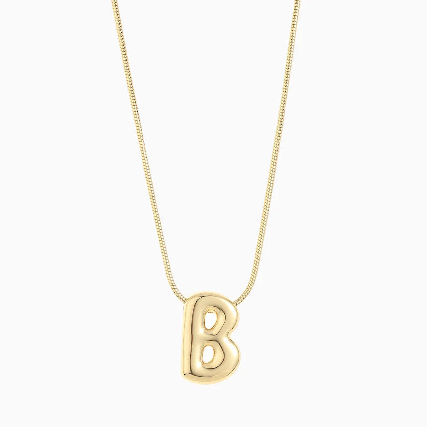 Leo & Luca by Hara Large Balloon Initial Necklace - Image 9