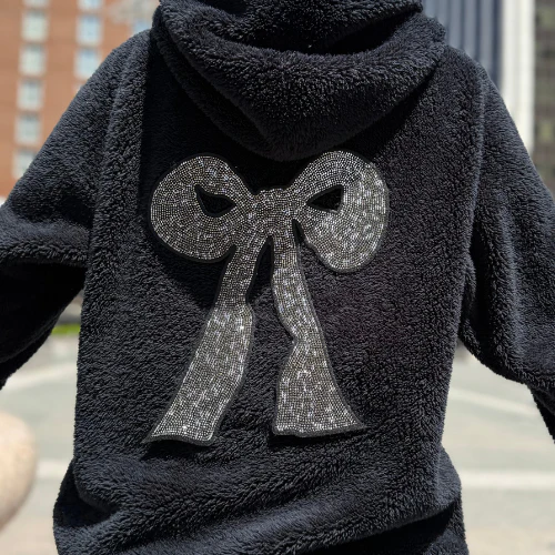 Limited Edition Bedazzled Bow Hoodie - Image 3