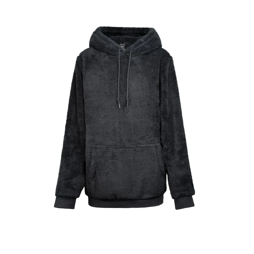 Classic Unisex Sherpa Hoodie - Black - Image 7