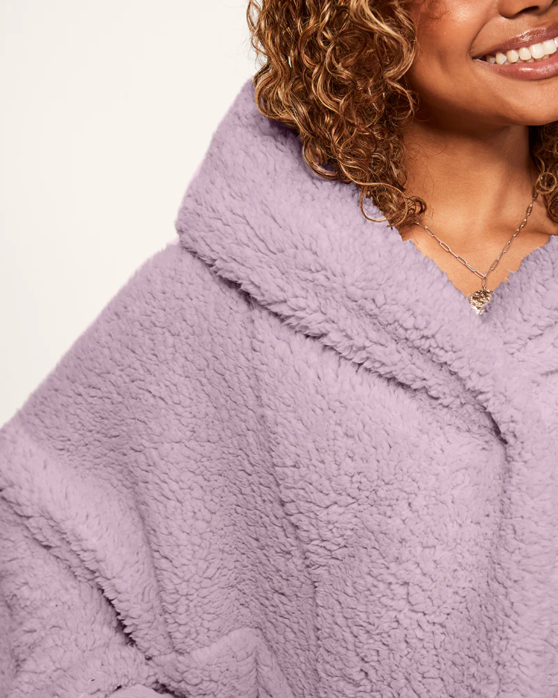 Classic Cropped Sherpa Lounger Jacket - Image 3