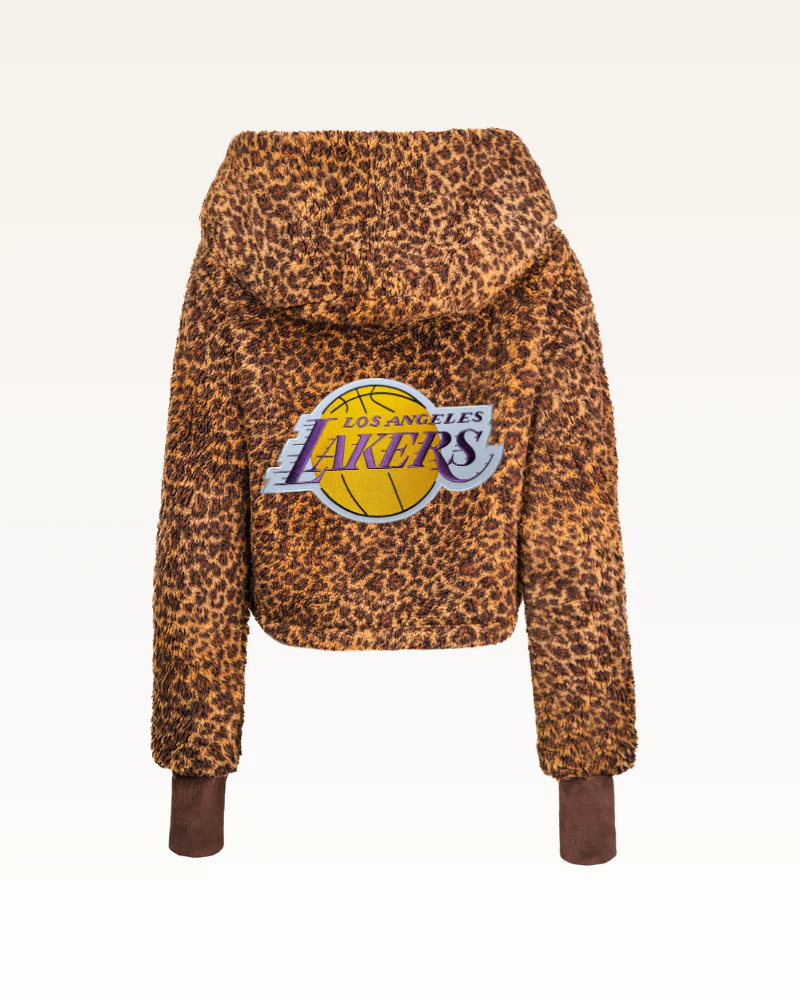 Los Angeles Lakers Logo Cropped Sherpa Lounger Jacket