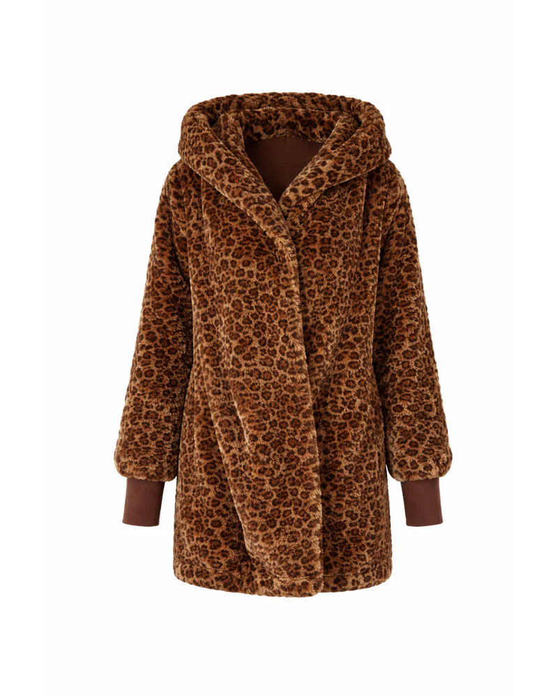 The Luxe Unisex Lounger Lite Jacket - Vintage Leopard - Image 5