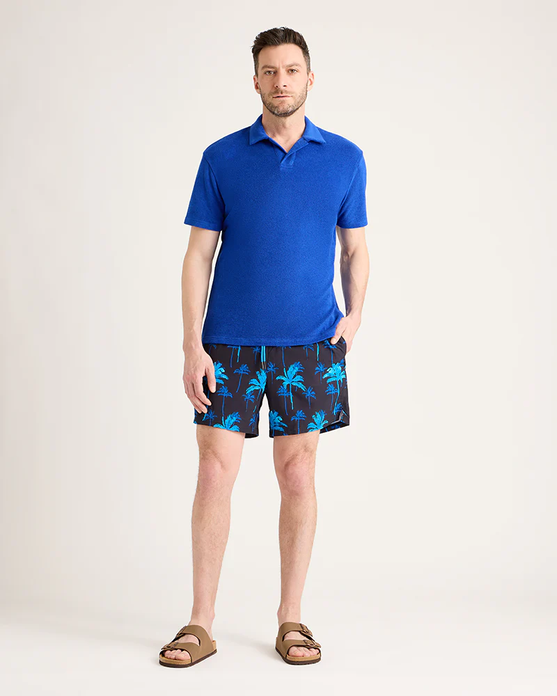 Men's Terry Polo - Royal Blue
