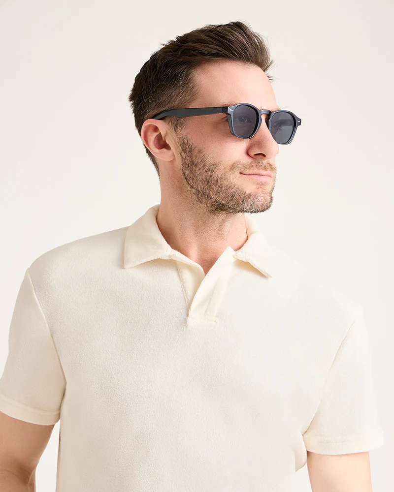 Men's Terry Polo - White - Image 3
