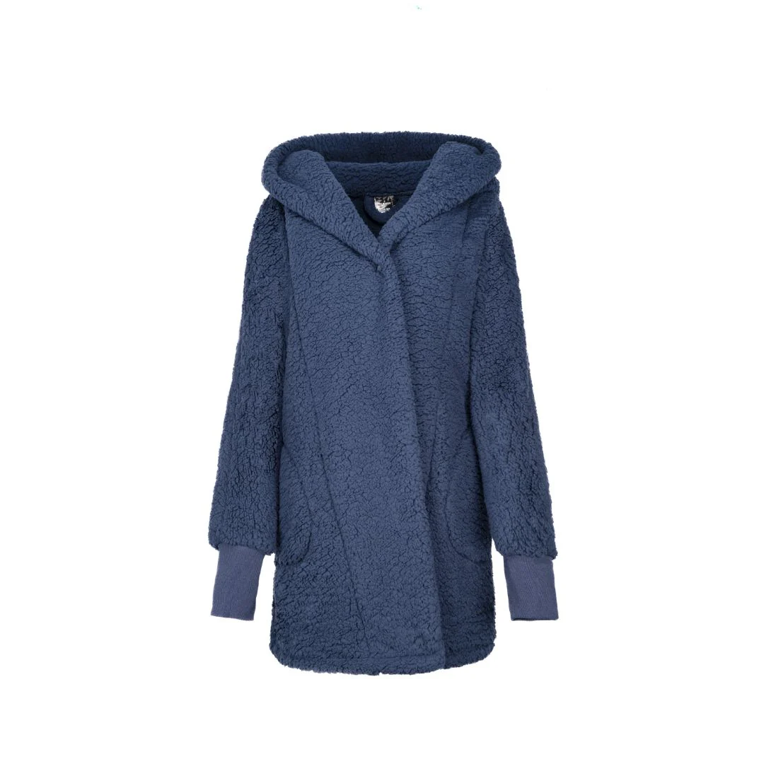 University of Michigan Unisex Sherpa Lounger Jacket - Navy - Image 7