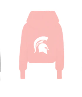 Michigan State University Chenille Logo Cropped Sherpa Lounger Jacket